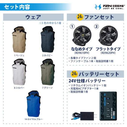 空調風神服® すぐ着られるセット KF92502セット