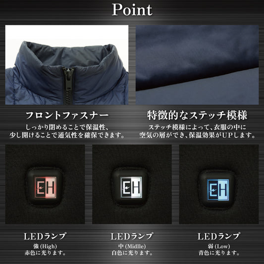 サンエス EXHEAT 防寒着 プレヒート機能搭載 【カーボンヒートベスト】 EH32490