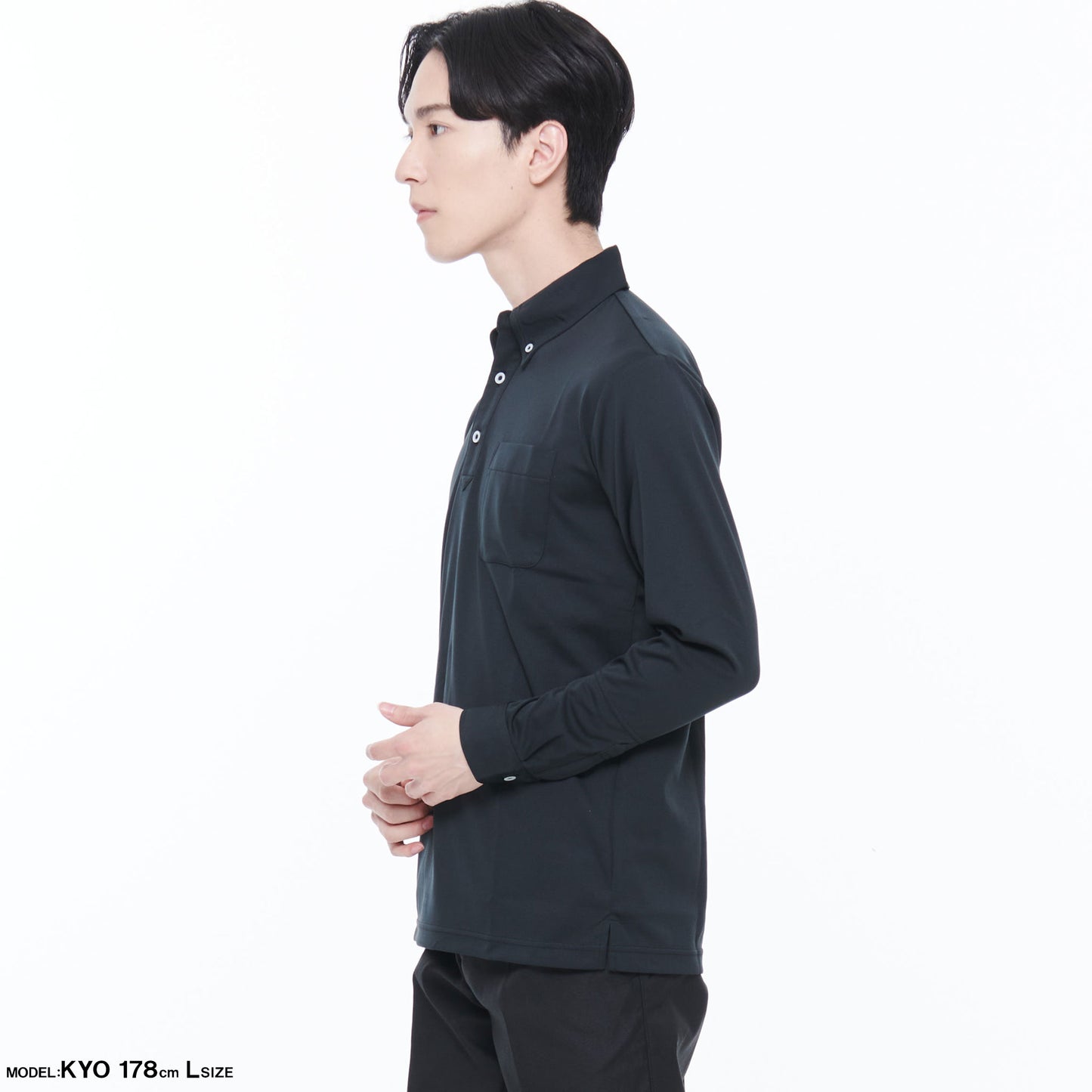 【汗ジミ防止長袖ポロシャツ】 サービス向けユニフォーム 汗をすばやく吸収し速乾、汗ジミを防ぐ爽やかポロシャツ Jack&Betty 【JB55171】