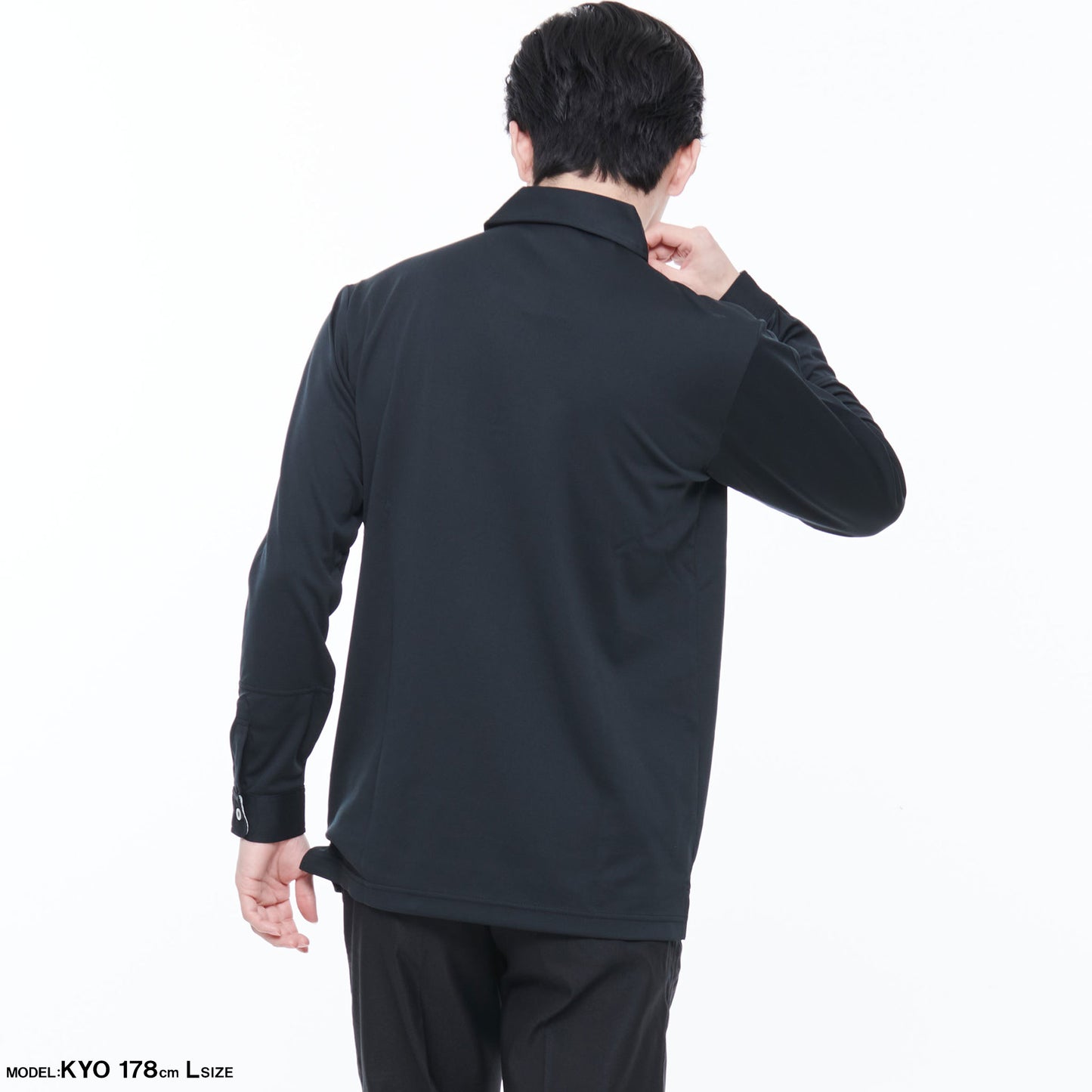 【汗ジミ防止長袖ポロシャツ】 サービス向けユニフォーム 汗をすばやく吸収し速乾、汗ジミを防ぐ爽やかポロシャツ Jack&Betty 【JB55171】