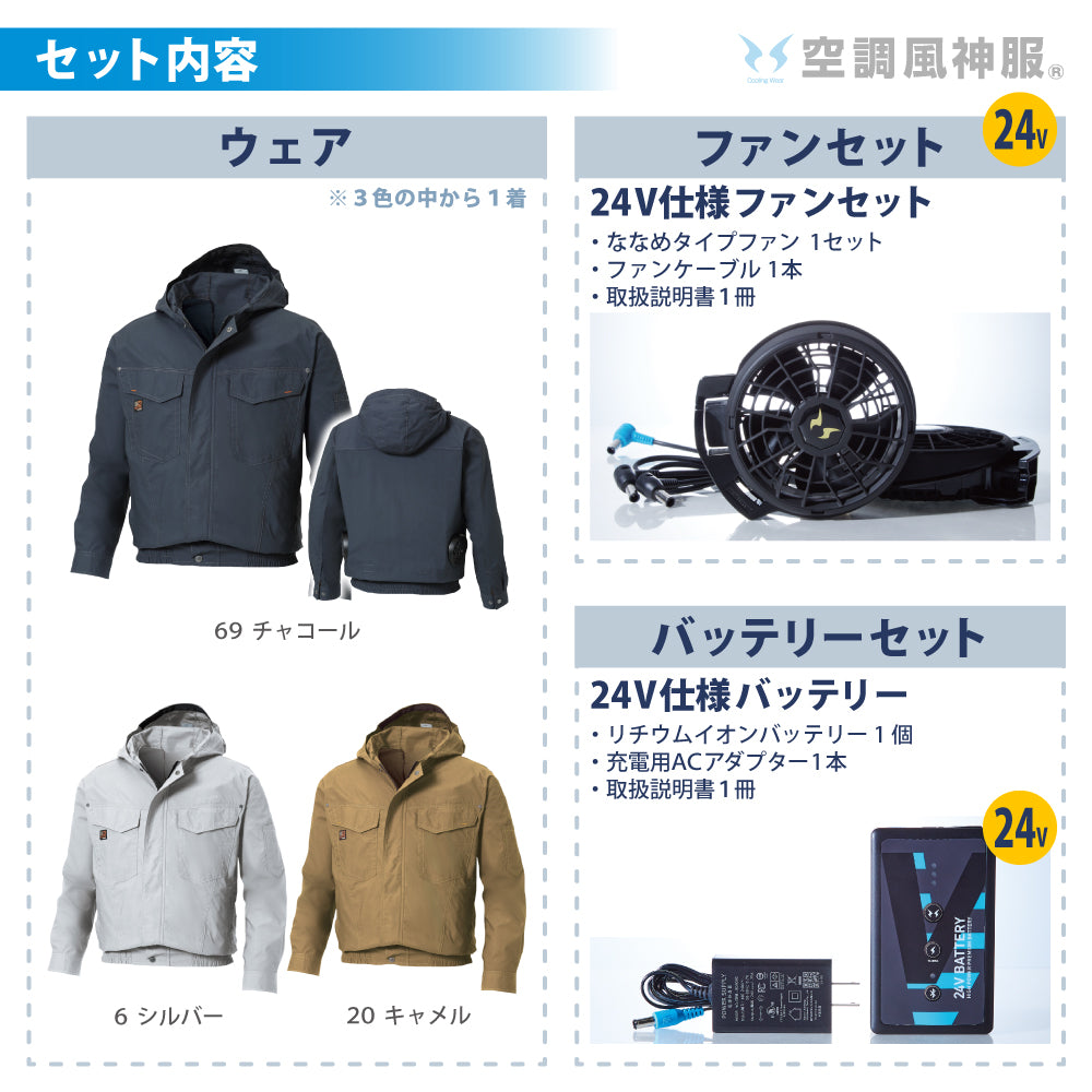 空調風神服® すぐ着られるセット KF91410セット