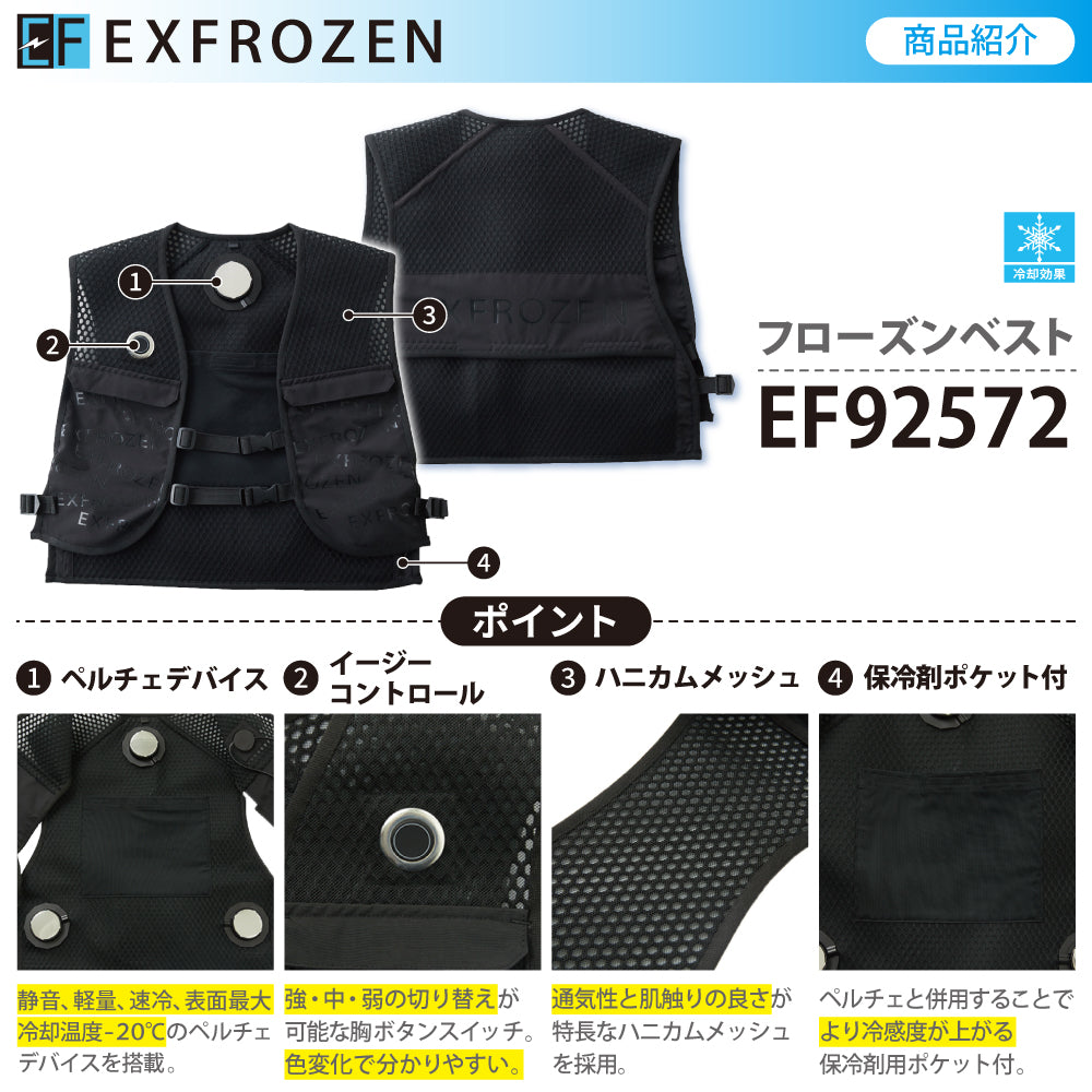 【メーカー保証付】 空調風神服®×ペルチェベスト すぐ着られるセット【KF92132×EF92572セット】