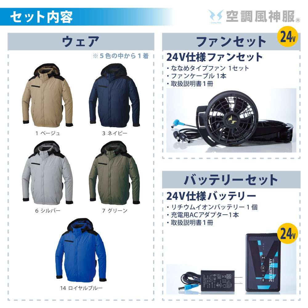 空調風神服® すぐ着られるセット KF92501セット