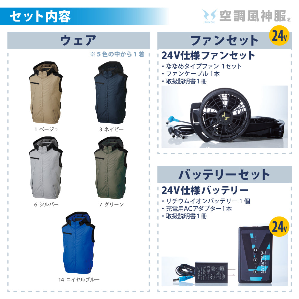 空調風神服® すぐ着られるセット KF92502セット