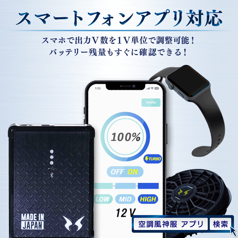 【メーカー保証付】 空調風神服 JapanLabel 12V仕様 RD9291J【リチウムイオンバッテリーセット】