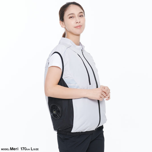 サンエス 空調風神服 反射パイピング付き 安全性の高い脇ファンワークベスト 【ベスト】KF92322