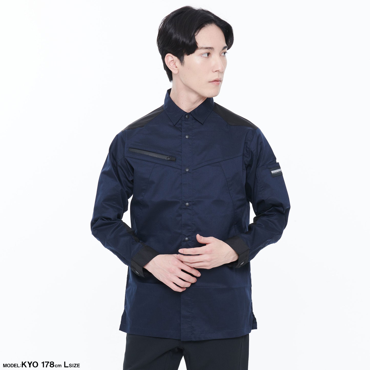 サンエス 作業服 SPOTLIGHT ワーク×アウトドアのハイブリッドアイテム 劣化しにくいハイストレッチ素材 【長袖シャツ】 SPT12109