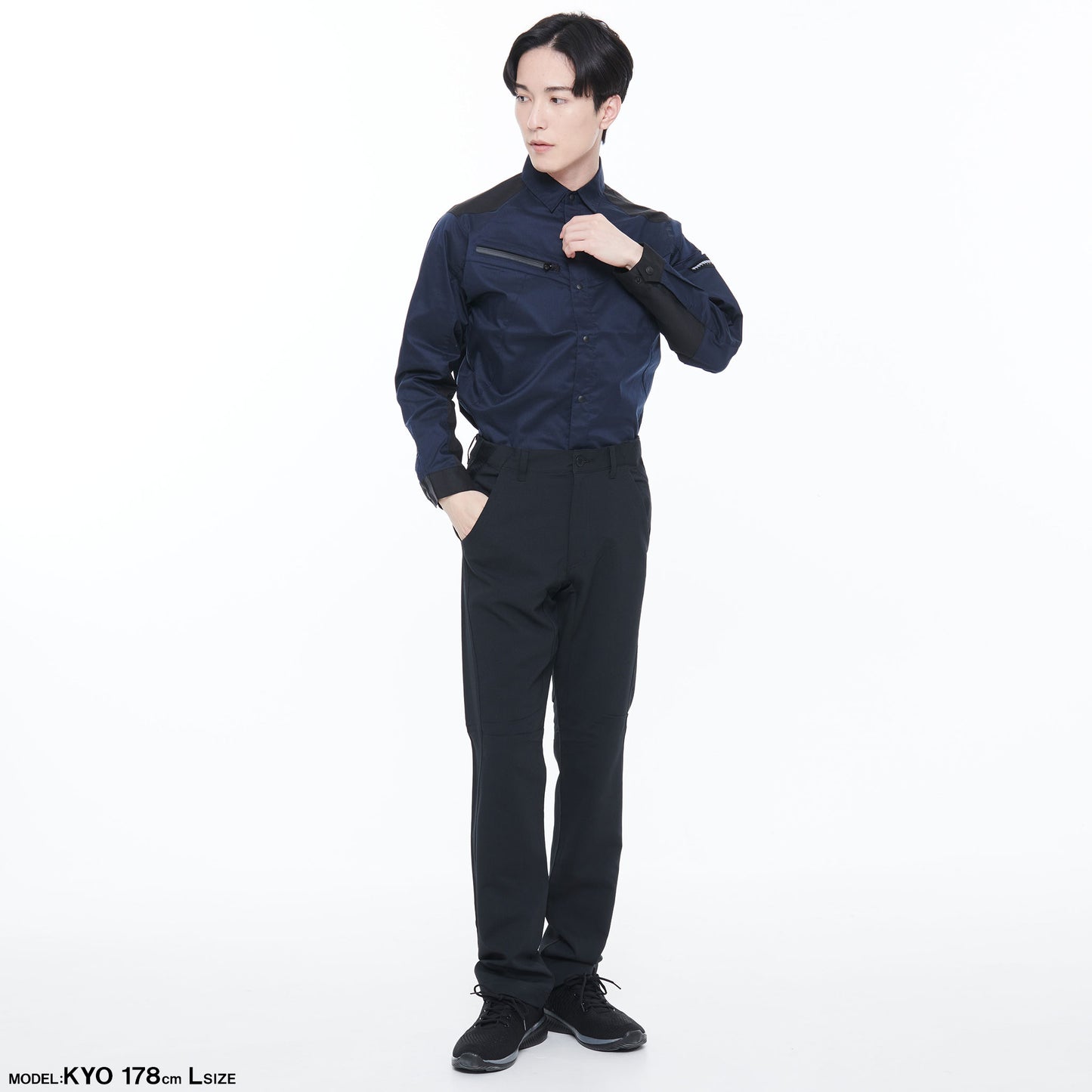 サンエス 作業服 SPOTLIGHT ワーク×アウトドアのハイブリッドアイテム 劣化しにくいハイストレッチ素材 【長袖シャツ】 SPT12109