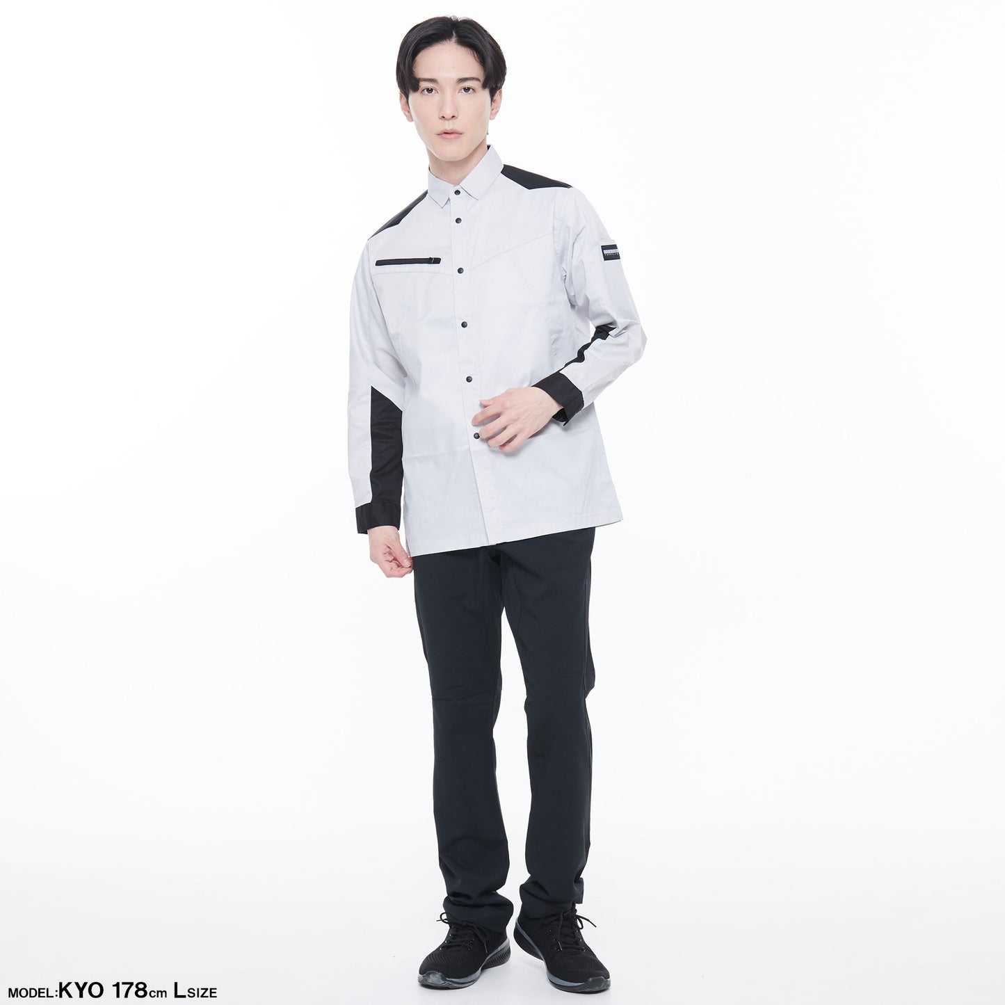 サンエス 作業服 SPOTLIGHT ワーク×アウトドアのハイブリッドアイテム 劣化しにくいハイストレッチ素材 【長袖シャツ】 SPT12109