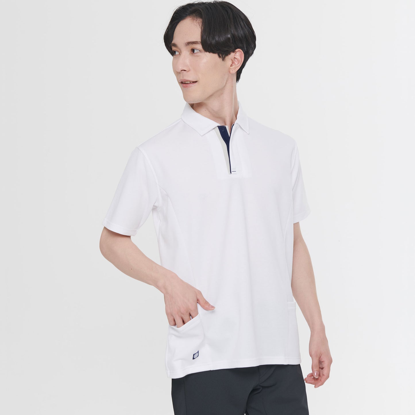 【男女兼用半袖ポロシャツ】 サービス業向けユニフォーム 着心地抜群の裏綿素材  【JB51200】