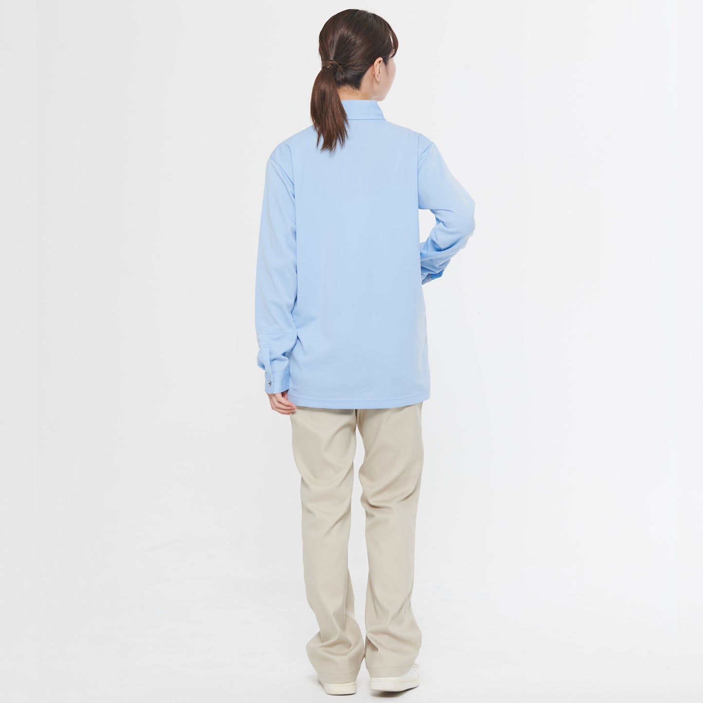 【汗ジミ防止長袖ポロシャツ】 サービス向けユニフォーム 汗をすばやく吸収し速乾、汗ジミを防ぐ爽やかポロシャツ Jack&Betty 【JB55171】