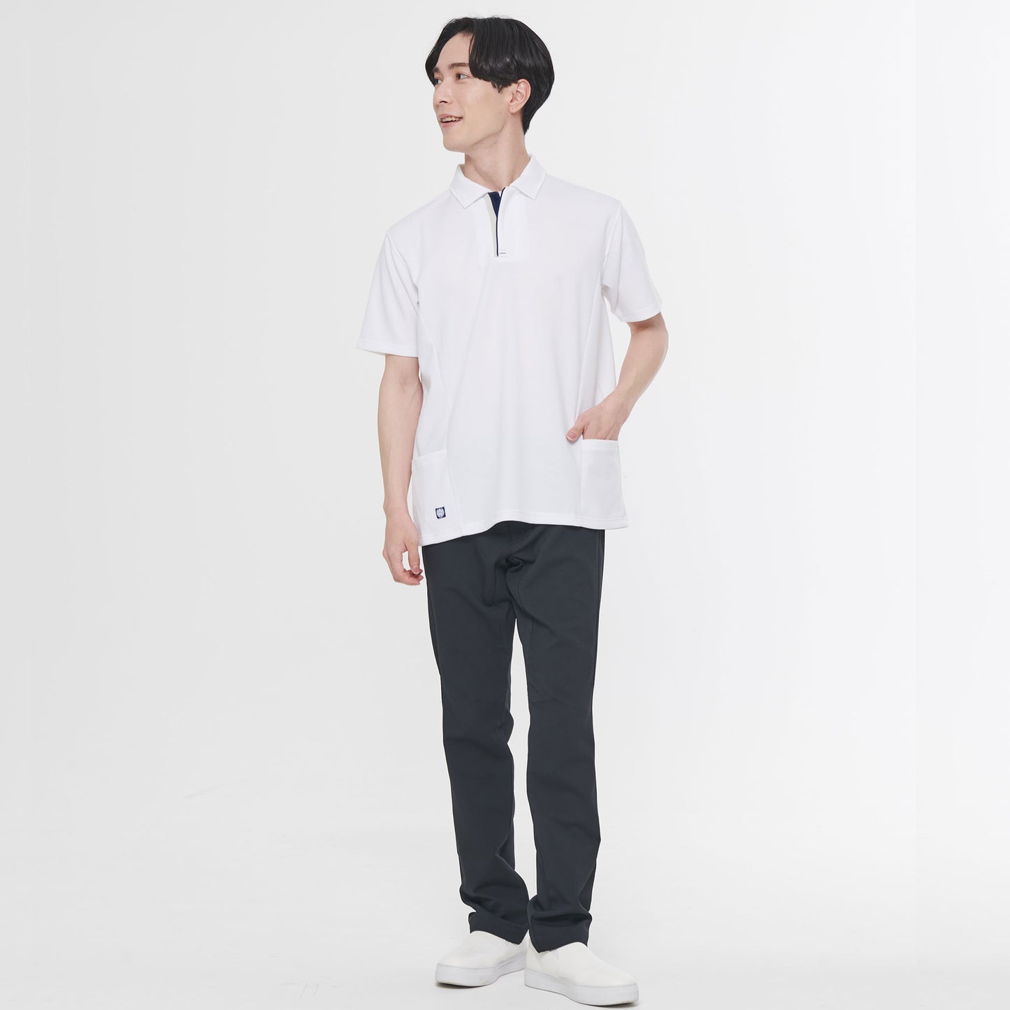 【男女兼用半袖ポロシャツ】 サービス業向けユニフォーム 着心地抜群の裏綿素材  【JB51200】