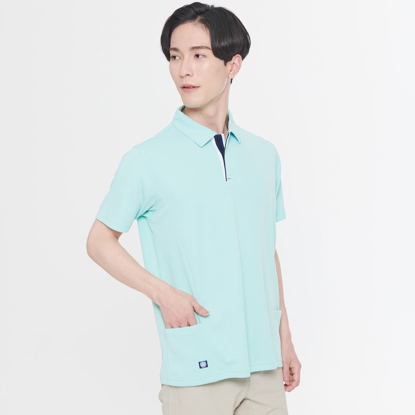 【男女兼用半袖ポロシャツ】 サービス業向けユニフォーム 着心地抜群の裏綿素材  【JB51200】