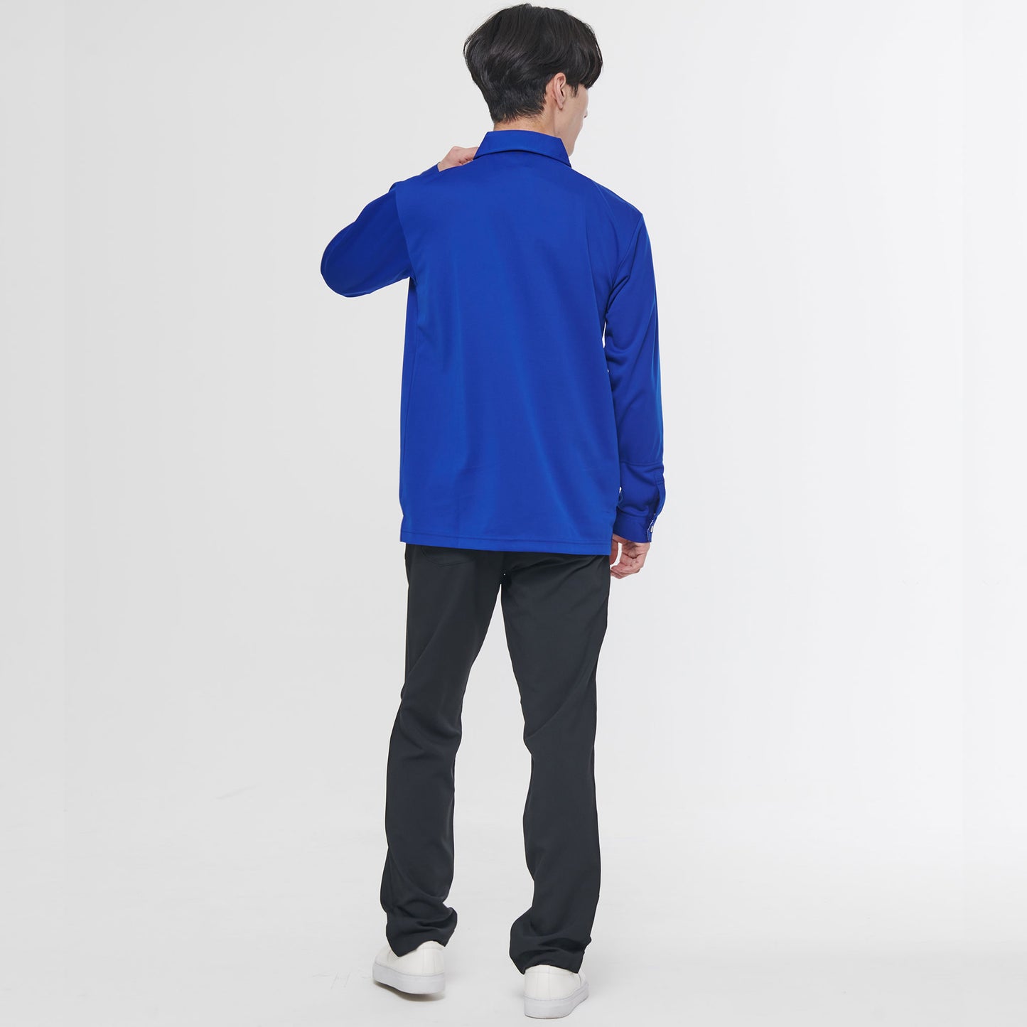 【汗ジミ防止長袖ポロシャツ】 サービス向けユニフォーム 汗をすばやく吸収し速乾、汗ジミを防ぐ爽やかポロシャツ Jack&Betty 【JB55171】