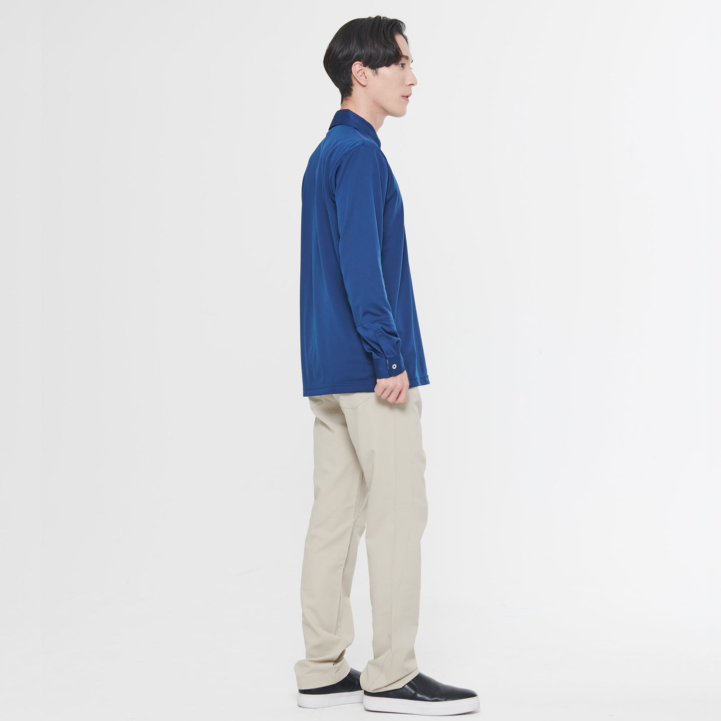 【汗ジミ防止長袖ポロシャツ】 サービス向けユニフォーム 汗をすばやく吸収し速乾、汗ジミを防ぐ爽やかポロシャツ Jack&Betty 【JB55171】