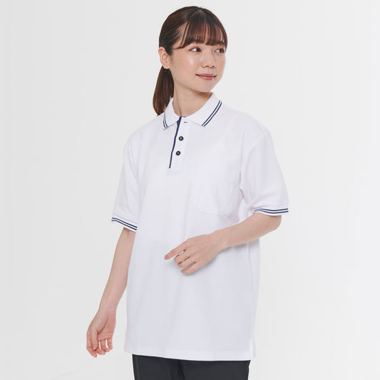 【男女兼用半袖ポロシャツ】 サービス向けユニフォーム 2本ラインでカジュアル感をプラスしたやわらか素材の定番ポロシャツ Jack&Betty 【JB55151】