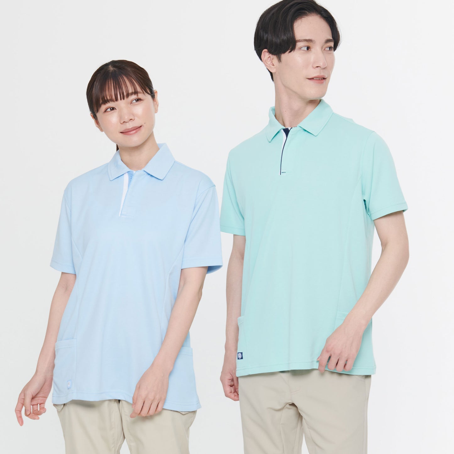 【男女兼用半袖ポロシャツ】 サービス業向けユニフォーム 着心地抜群の裏綿素材  【JB51200】