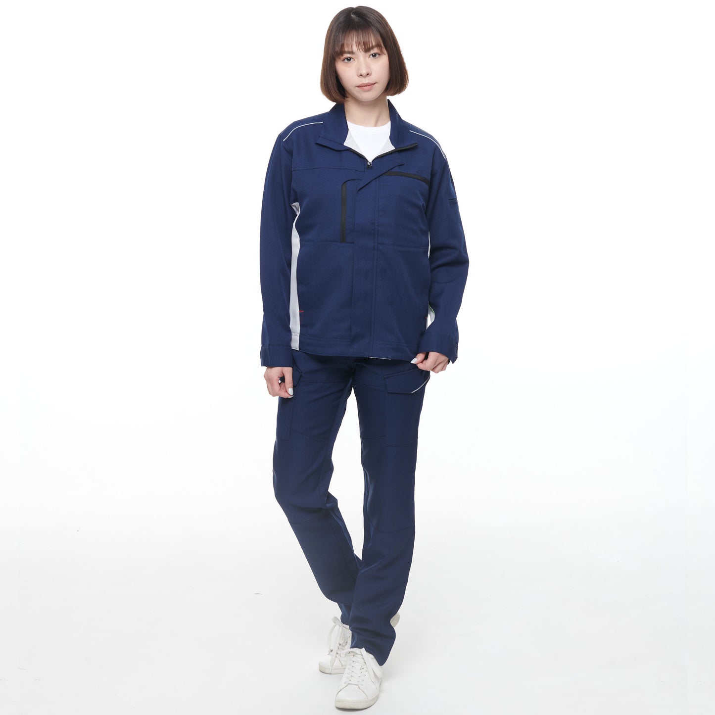 サンエス 作業服 ワーキングウェア 伸縮性抜群 反射パイピング付き セーフティーユニフォーム 【ノータックカーゴパンツ】WA21931シリーズ WA21935