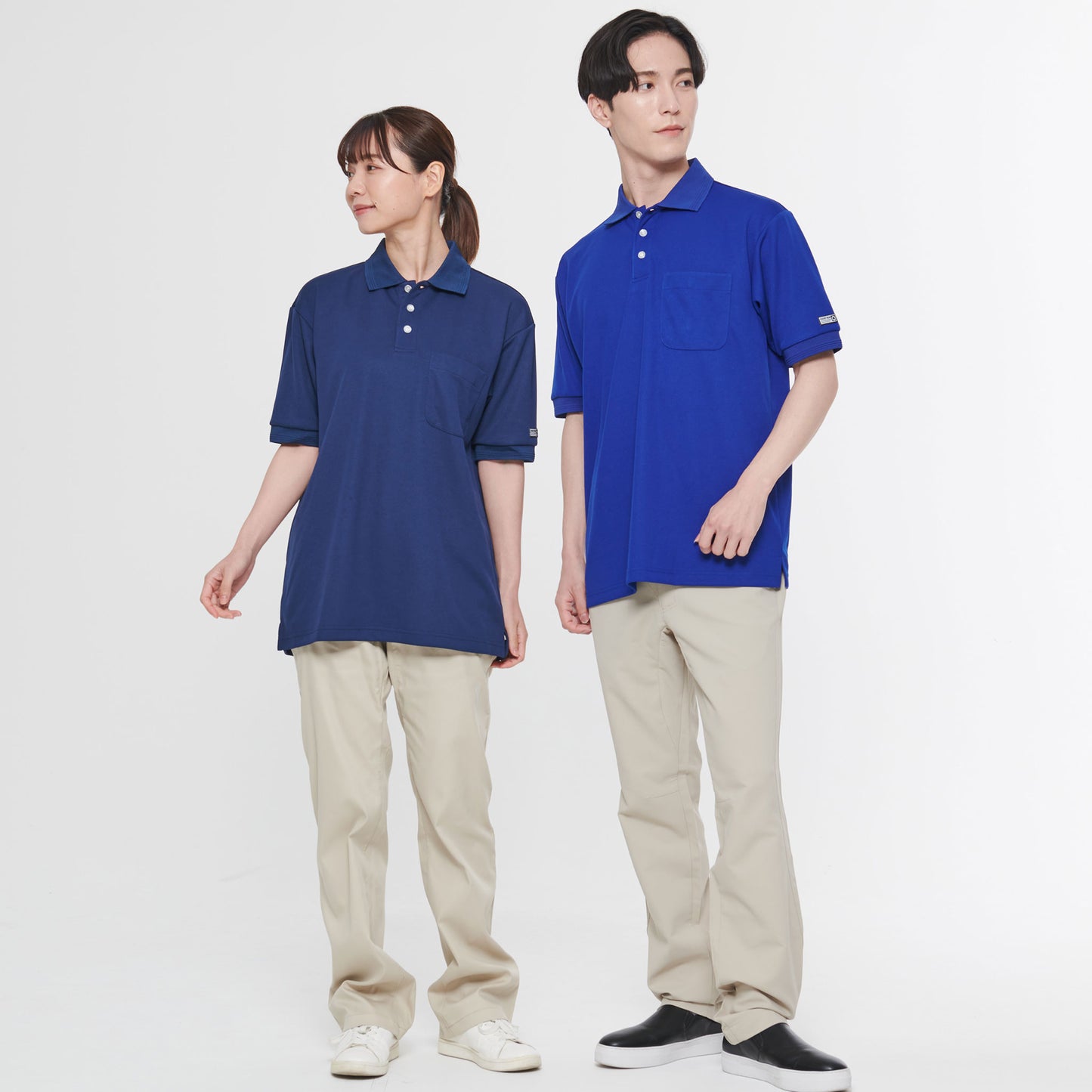 【エコ半袖ポロシャツ】 サービス向けユニフォーム 高ストレッチのエコ素材 多機能ポロシャツ 【SA10060】