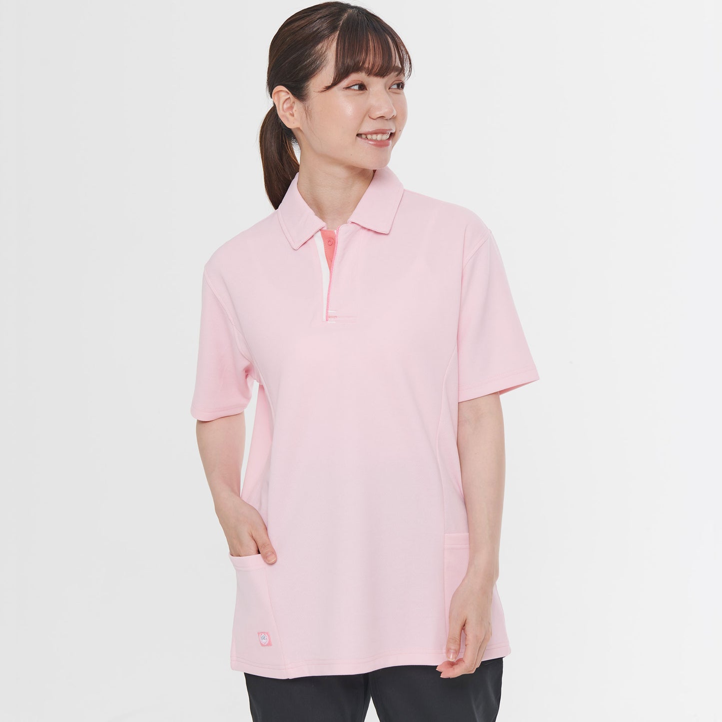 【男女兼用半袖ポロシャツ】 サービス業向けユニフォーム 着心地抜群の裏綿素材  【JB51200】