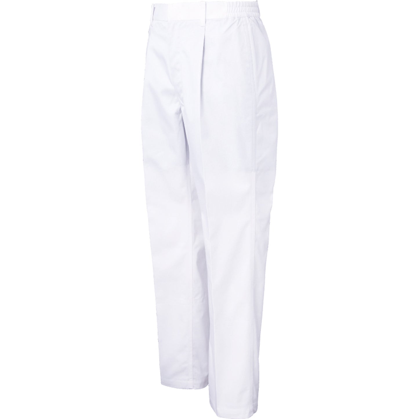 サンエス 食品工場用白衣 フードマイスター ウエストサイド ゴム仕様の衛生白衣 【女性用 横ゴム・裾口ジャージパンツ】 FX70958J