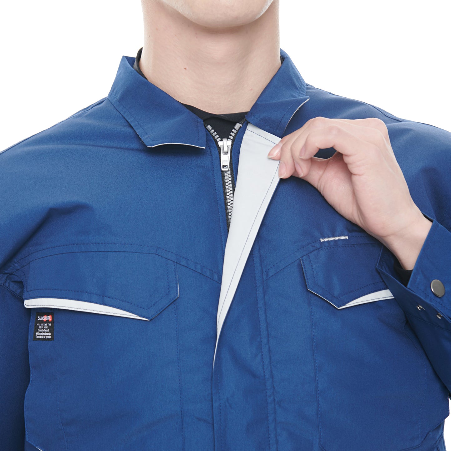 サンエス 空調風神服 脱落防止ネット付き 【ファンネット付長袖ブルゾン】 KF90470V