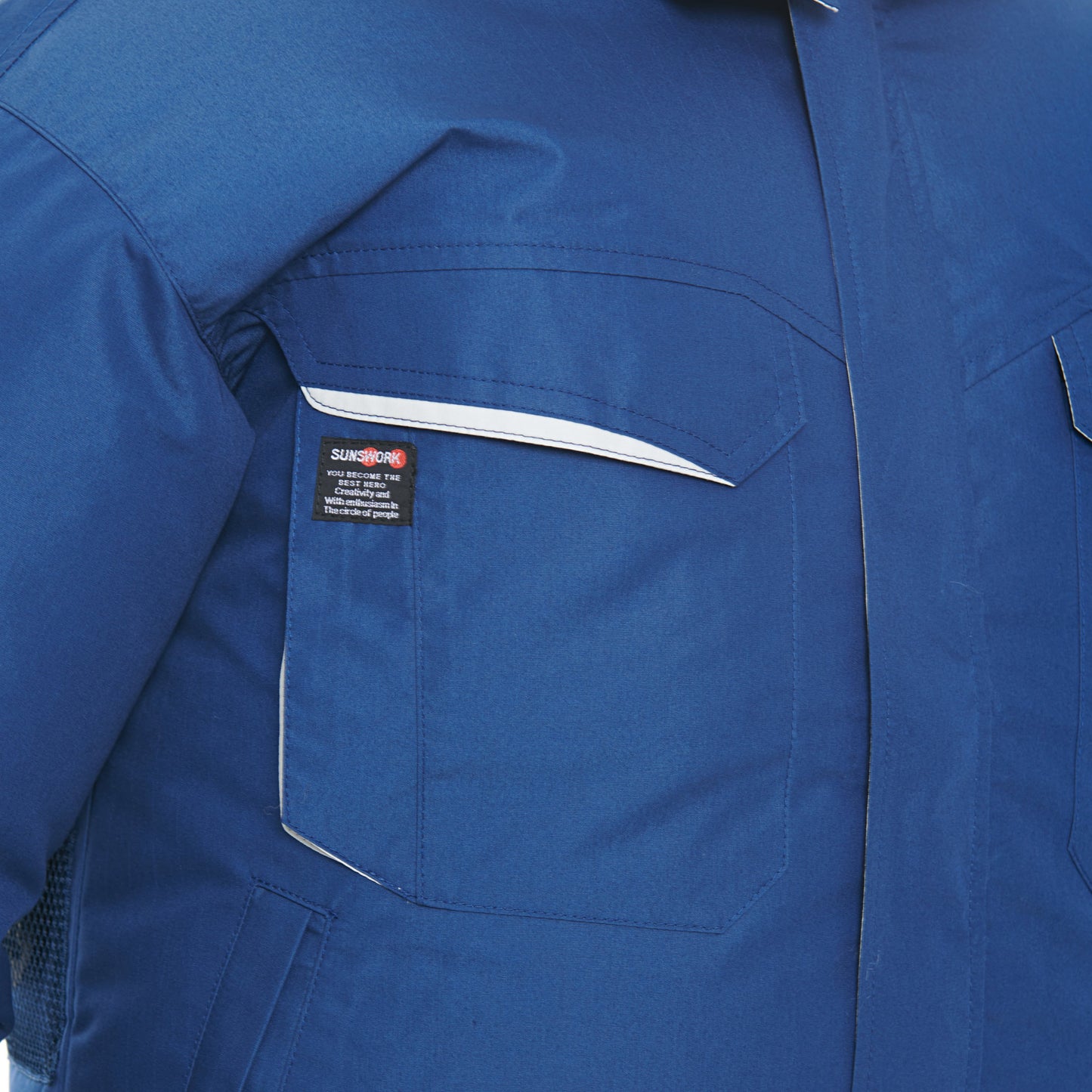 サンエス 空調風神服 脱落防止ネット付き 【ファンネット付長袖ブルゾン】 KF90470V