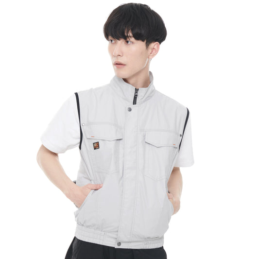 【ベスト】 空調風神服 高密度織りコットン素材使用 KF91490