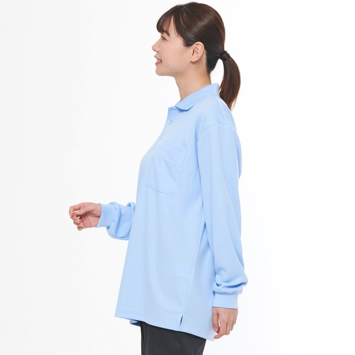 【エコ長袖ポロシャツ】 サービス向けユニフォーム 機能とカラーが豊富な高性能長袖ポロシャツ 【SA10061】