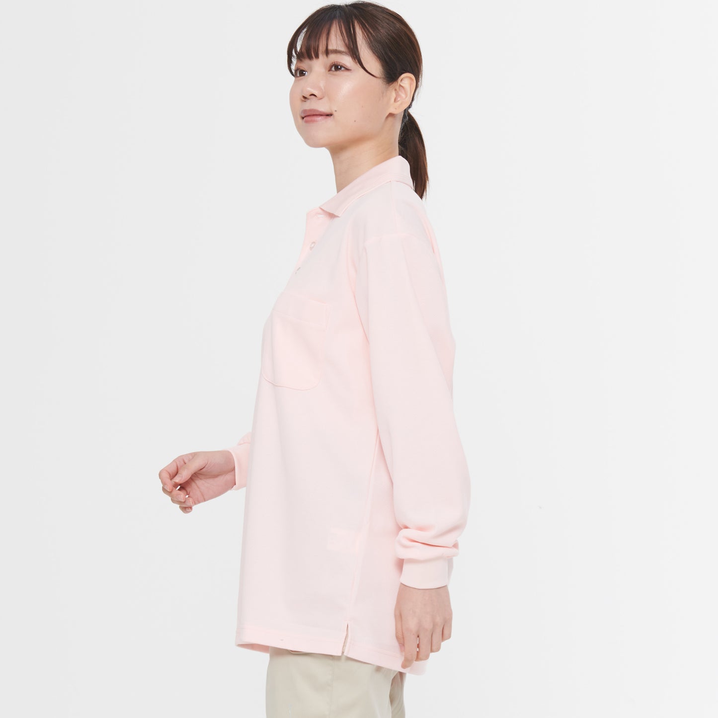 【エコ長袖ポロシャツ】 サービス向けユニフォーム 機能とカラーが豊富な高性能長袖ポロシャツ 【SA10061】