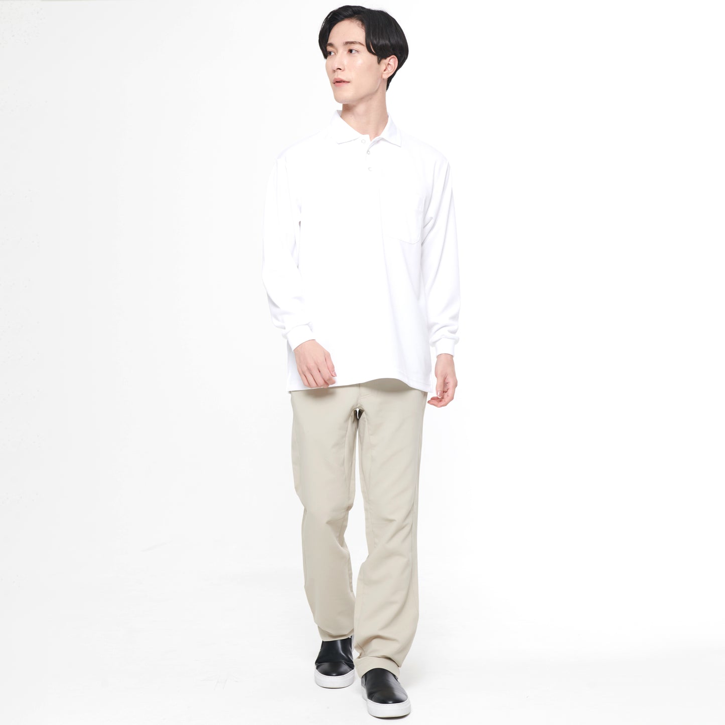 【エコ長袖ポロシャツ】 サービス向けユニフォーム 機能とカラーが豊富な高性能長袖ポロシャツ 【SA10061】