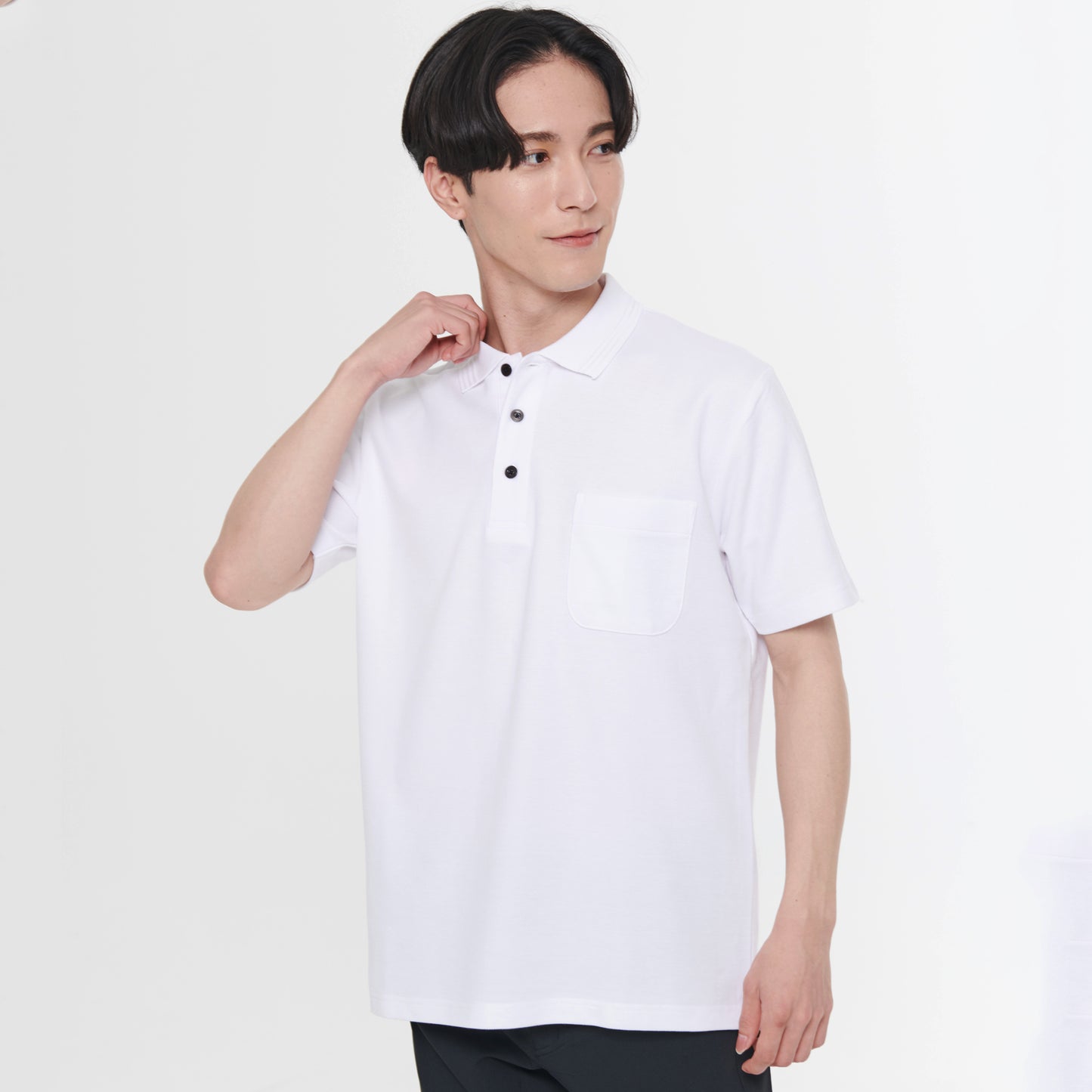 【半袖ポロシャツ】 サービス向けユニフォーム 綿混生地で肌触り抜群 ベーシックデザイン 【SA10070】