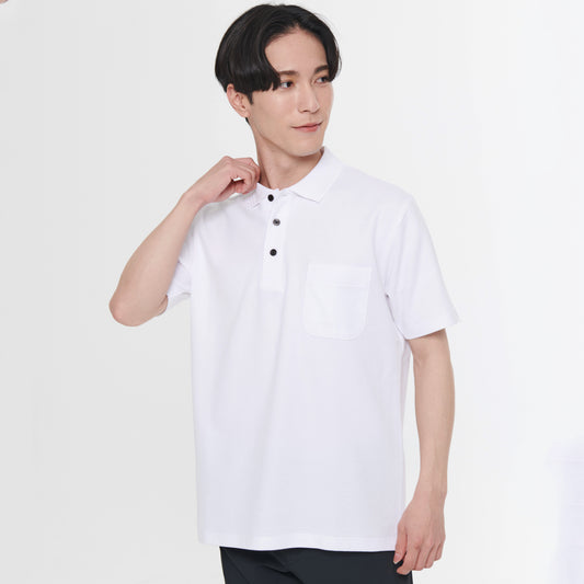 【半袖ポロシャツ】 サービス向けユニフォーム 綿混生地で肌触り抜群 ベーシックデザイン 【SA10070】
