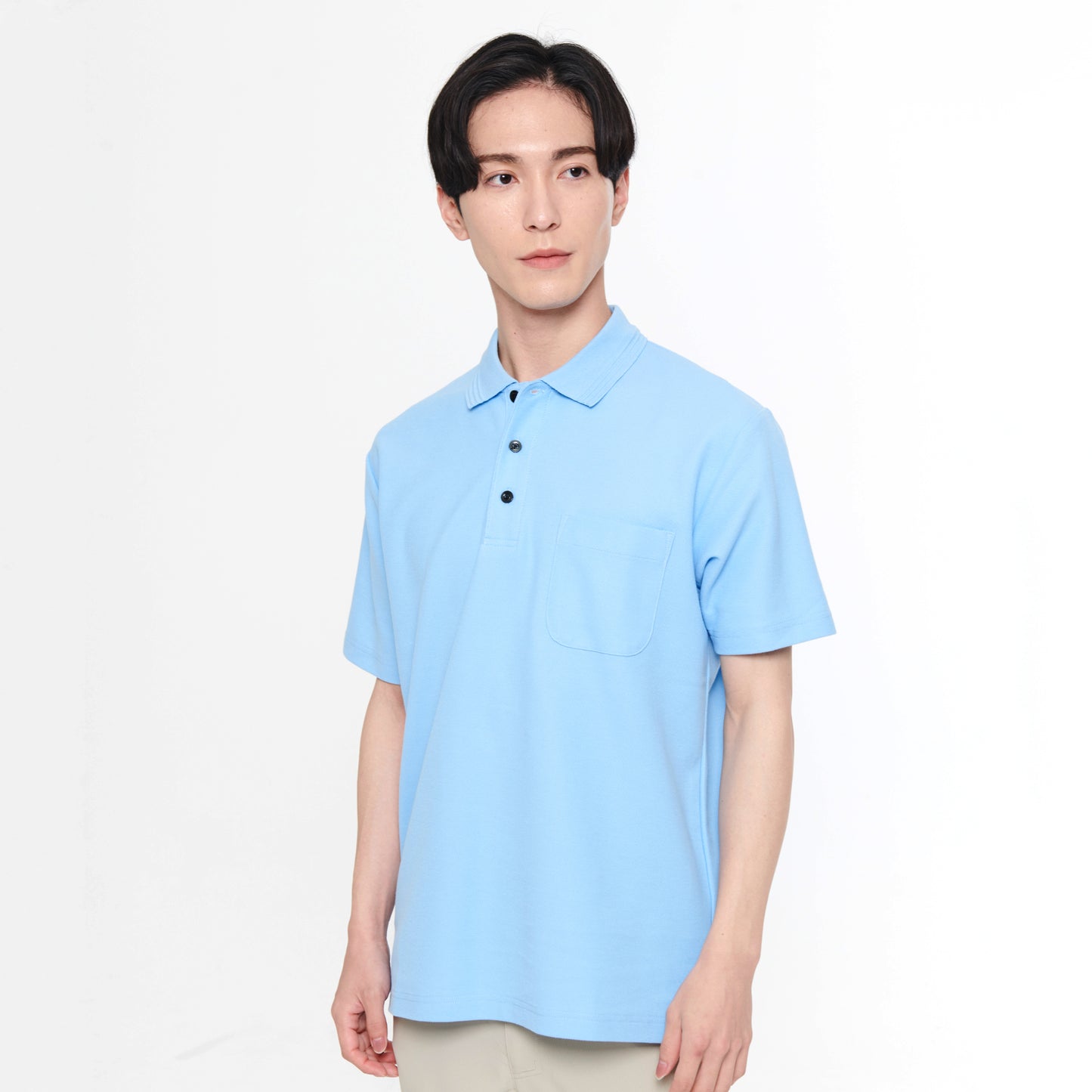 【半袖ポロシャツ】 サービス向けユニフォーム 綿混生地で肌触り抜群 ベーシックデザイン 【SA10070】
