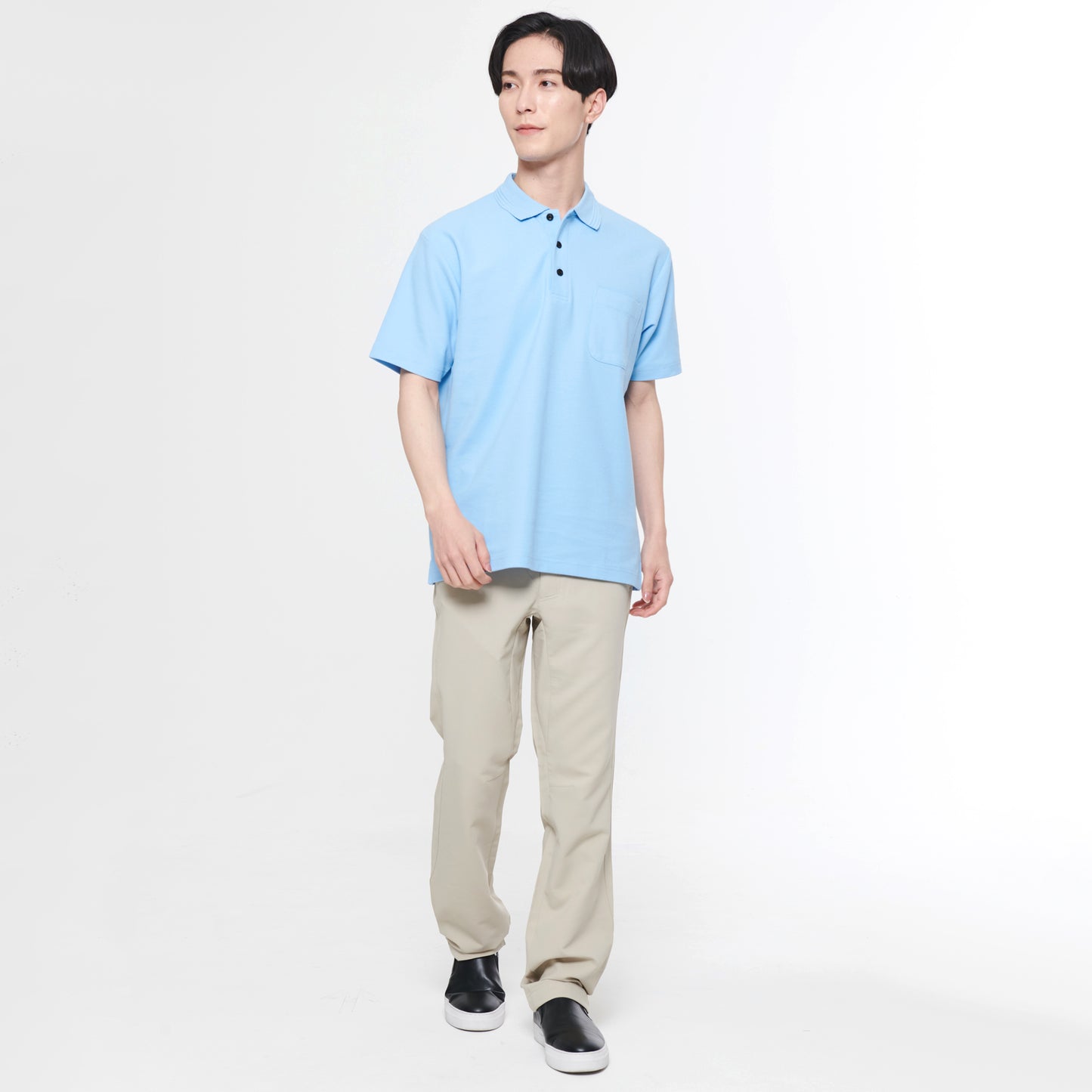 【半袖ポロシャツ】 サービス向けユニフォーム 綿混生地で肌触り抜群 ベーシックデザイン 【SA10070】