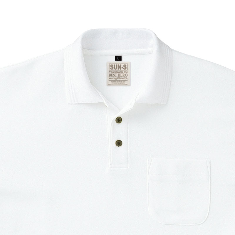 【半袖ポロシャツ】 サービス向けユニフォーム 綿混生地で肌触り抜群 ベーシックデザイン 【SA10070】