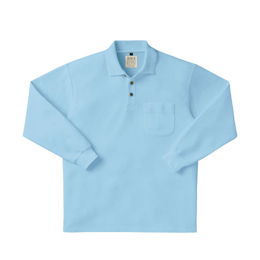 【長袖ポロシャツ】 サービス向けユニフォーム ベーシックデザイン 肌触りの良い綿混生地  【SA10071】