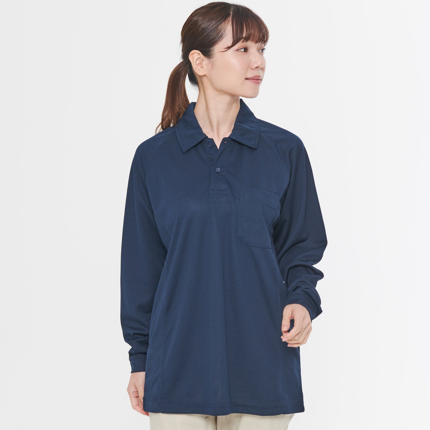 【長袖ポロシャツ】 サービス向けユニフォーム 柔らかい素材で人気のあるサービスウェア【SA10101】