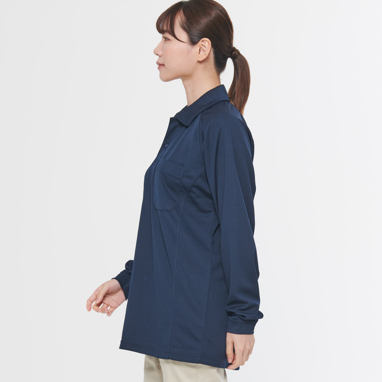 【長袖ポロシャツ】 サービス向けユニフォーム 柔らかい素材で人気のあるサービスウェア【SA10101】