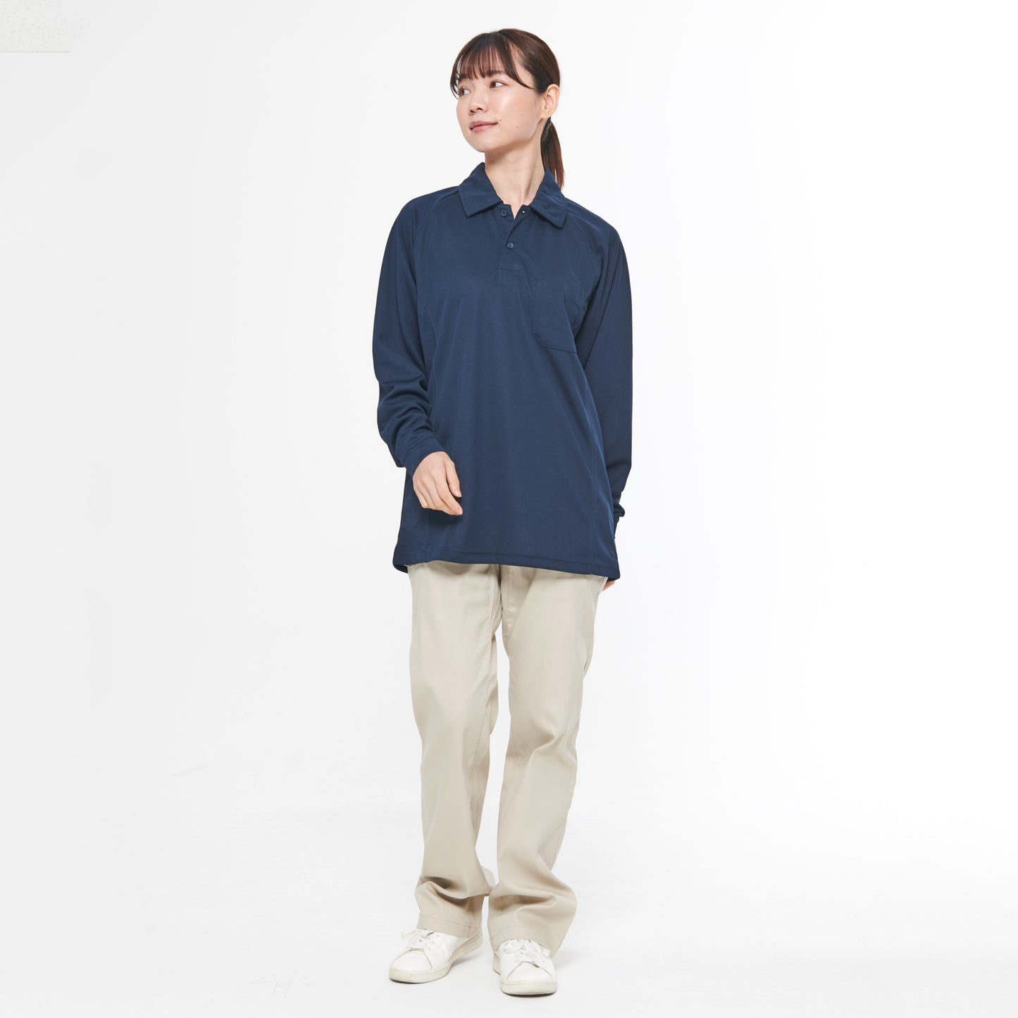 【長袖ポロシャツ】 サービス向けユニフォーム 柔らかい素材で人気のあるサービスウェア【SA10101】