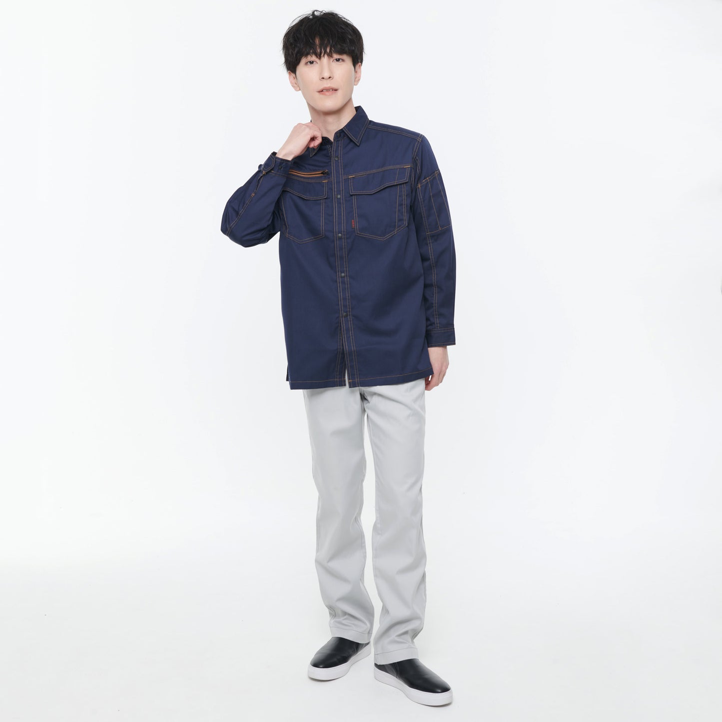 サンエス 作業服 ワーキングウェア 働く可能性広げるタフデザイン パンツカラビナループ付き【ノータックパンツ】WA11711シリーズ WA11714