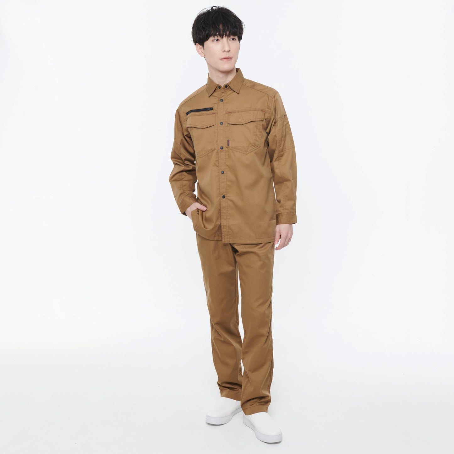サンエス 作業服 ワーキングウェア 働く可能性広げるタフデザイン パンツカラビナループ付き【ノータックパンツ】WA11711シリーズ WA11714