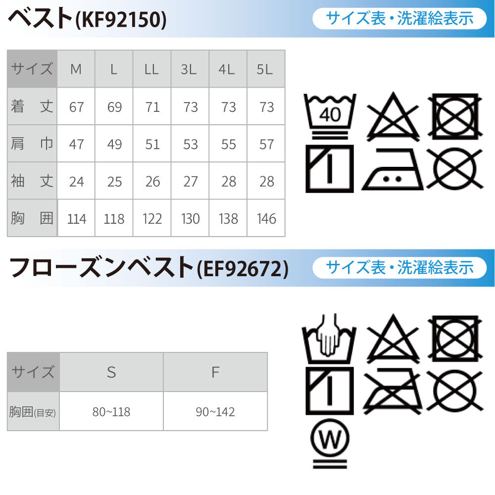【メーカー保証付】 空調風神服®×ペルチェベスト 冷却ウェア一式セット【KF92150×EF92672セット】
