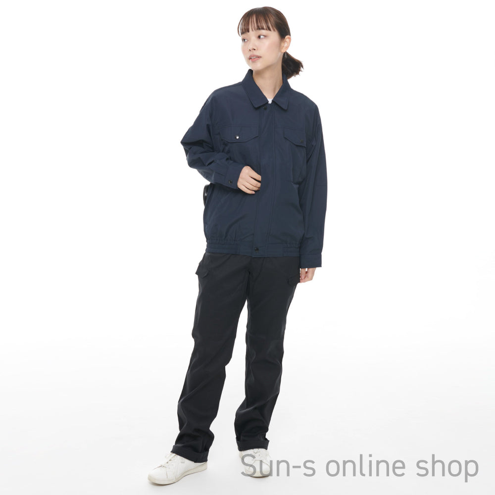 【長袖ワークブルゾン】 ヘルメットの中にも風を送れる売れ筋ウェア KF90540N