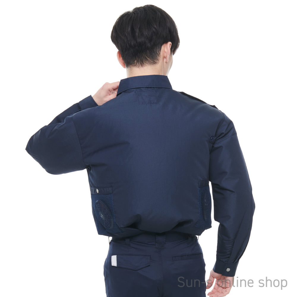 【長袖シャツ】 空調風神服 警備などの業務に最適 KF92029
