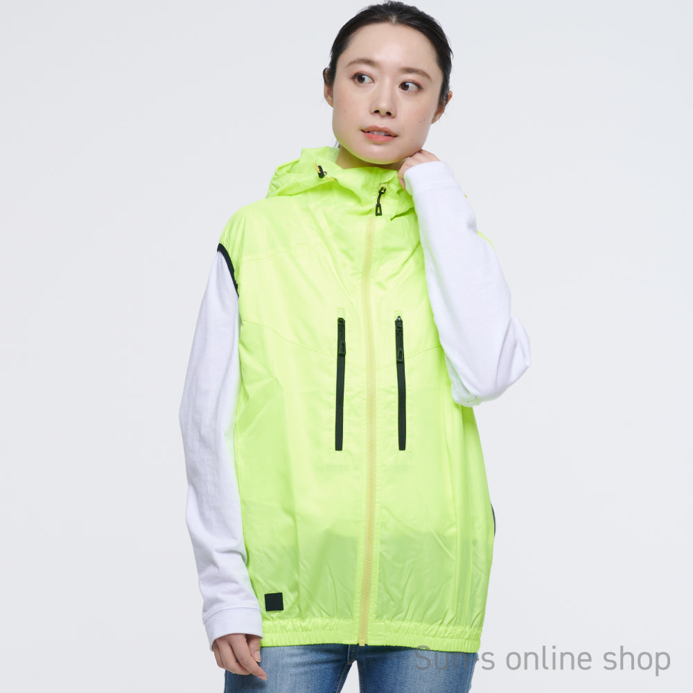 サンエス 空調風神服 背中に干渉しない脇ファン 【フード付きベスト】 KF92112