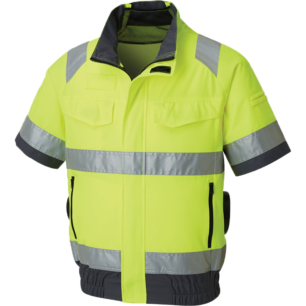 Hi-Vis 半袖ブルゾン】 空調風神服 高視認性安全服 KF92520