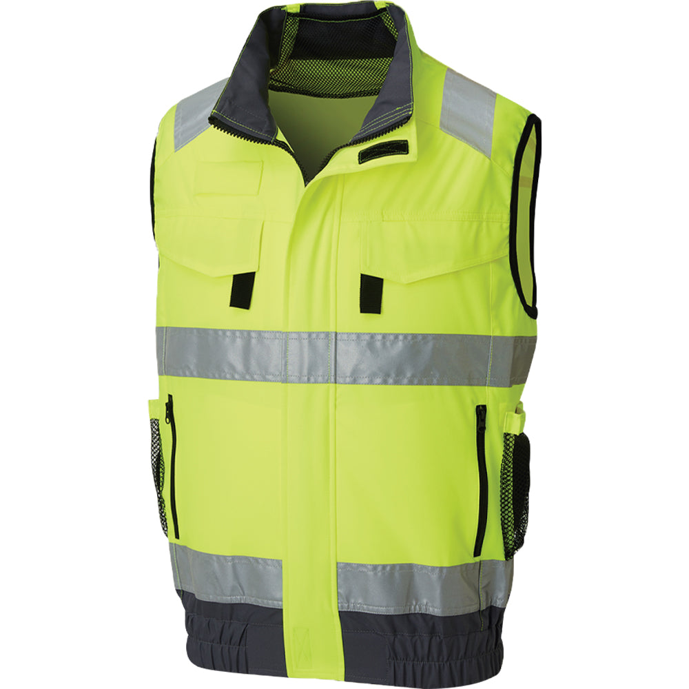 Hi-Vis ベスト】 空調風神服 高視認性安全服 フルハーネス対応