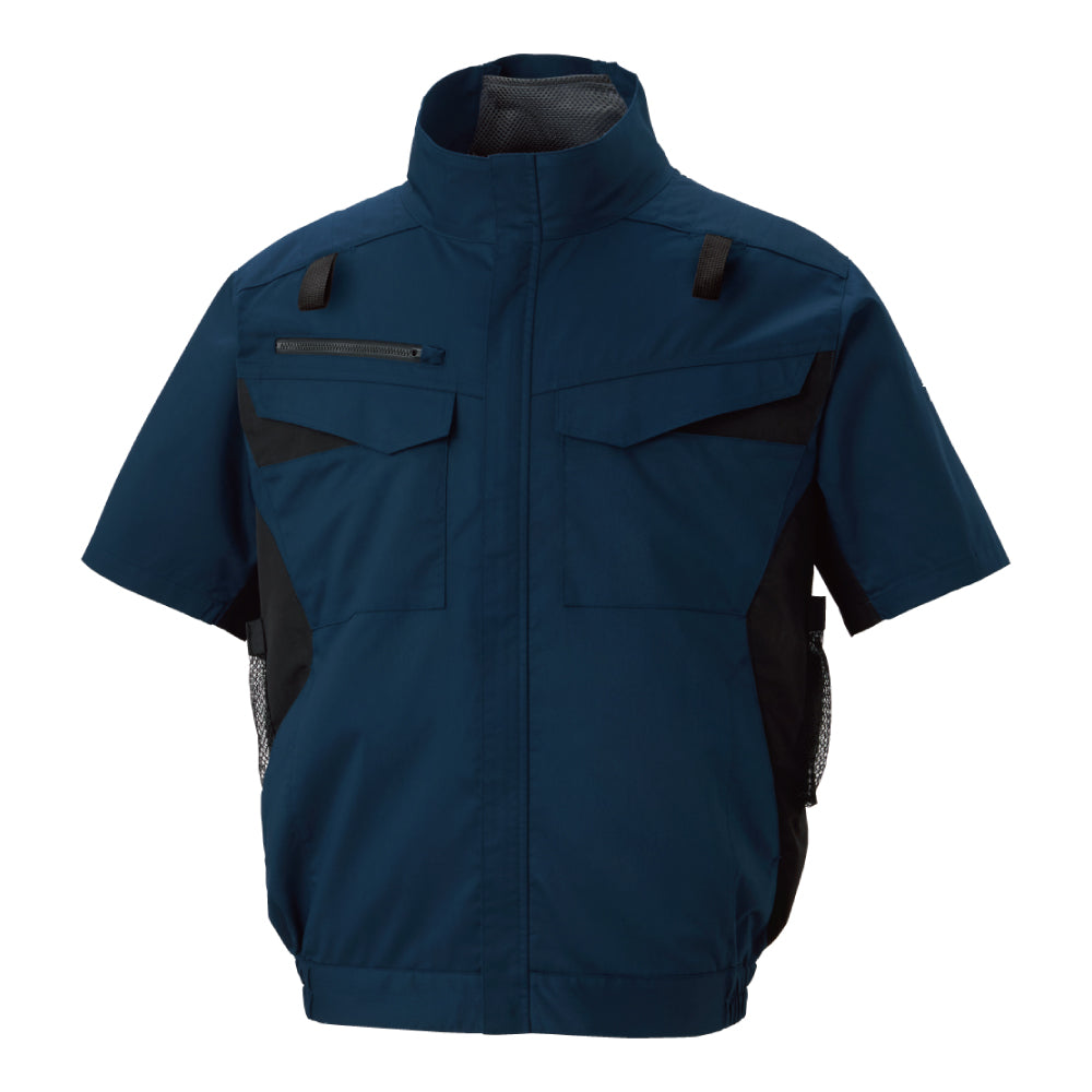 空調風神服🄬 JIS T8118適合 ストレッチ フルハーネス用エコ半袖ブルゾン KF92650G