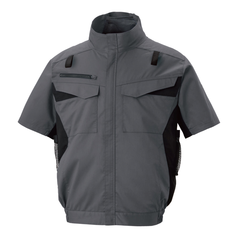 空調風神服🄬 JIS T8118適合 ストレッチ フルハーネス用エコ半袖ブルゾン KF92650G